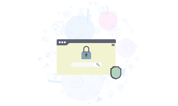 Internet search protection  Illustration