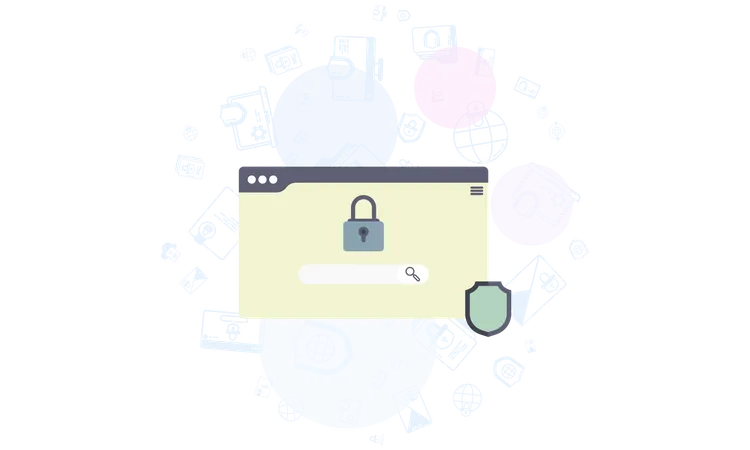 Internet search protection  Illustration