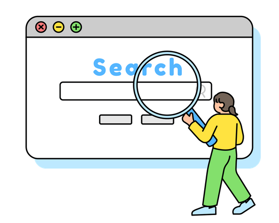 Internet Searching  Illustration