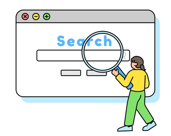 Internet Searching  Illustration