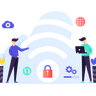 unlock wifi illustration svg