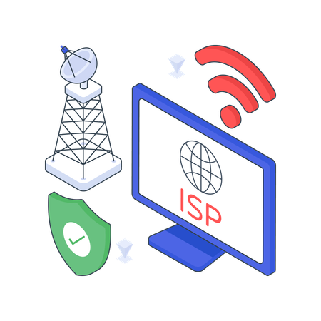 Internet Service Provider  Illustration