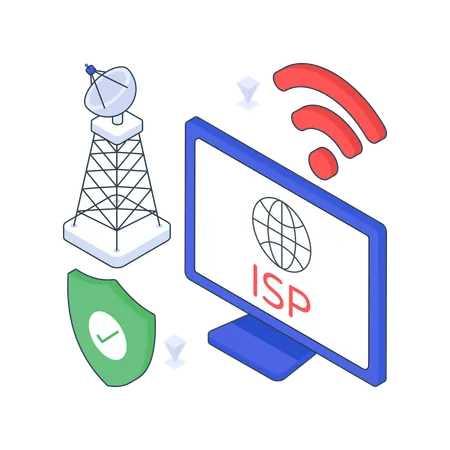 Internet Service Provider  Illustration