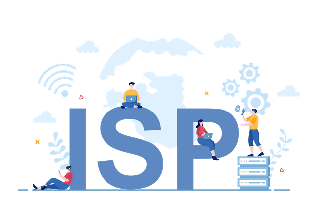 Internet Service Provider  Illustration