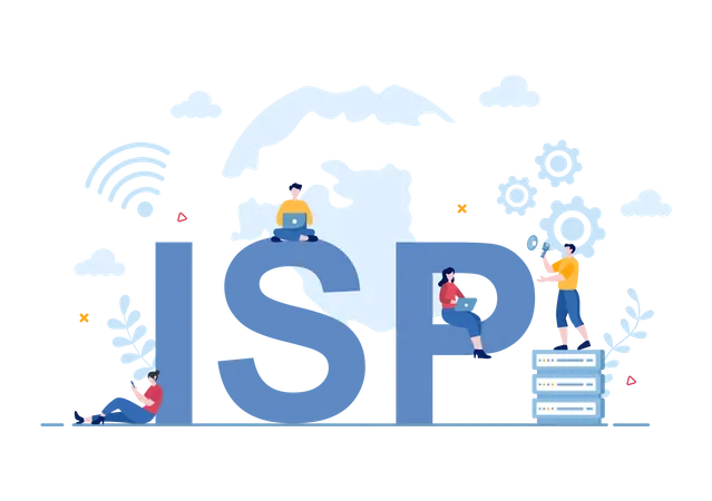 Internet Service Provider  Illustration