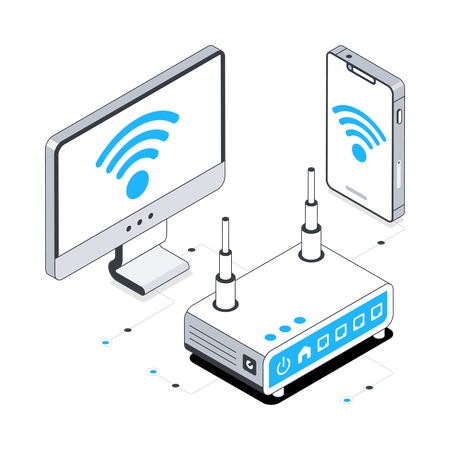 Internet Share  Illustration