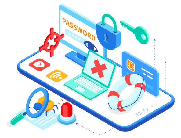 Internet sicherheit  Illustration