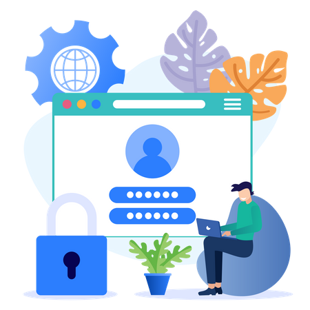 Internet Sicherheit  Illustration