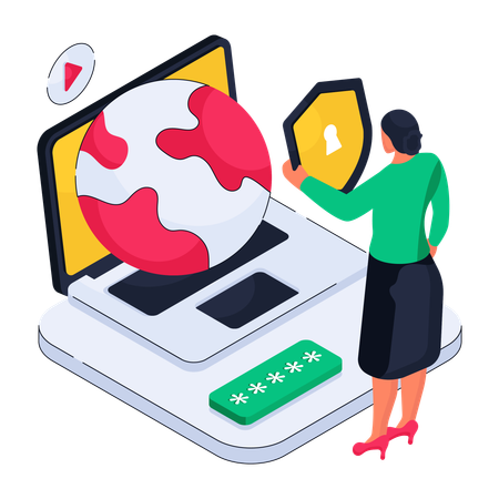 Internet sicherheit  Illustration