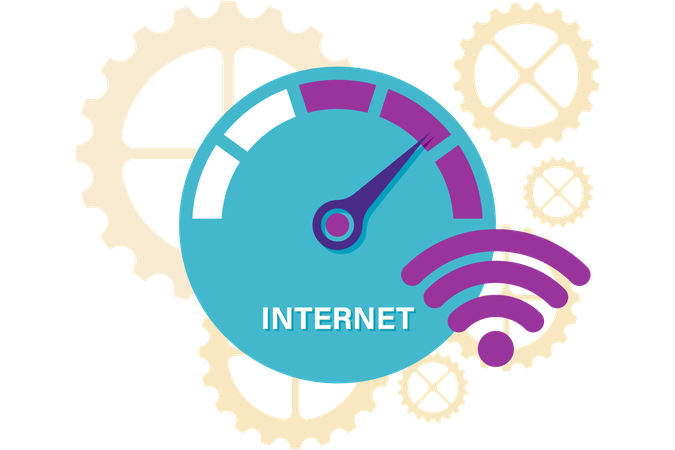 Internet Speed Indicator  Illustration