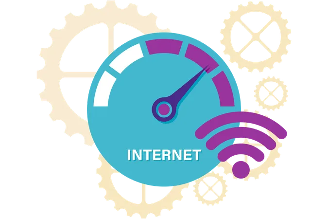 Internet Speed Indicator  Illustration