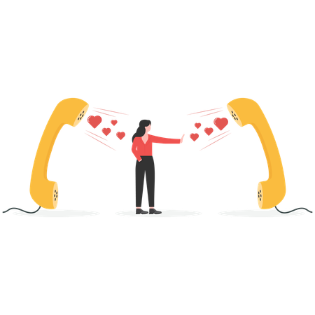 Internet-Telefon-Dating  Illustration