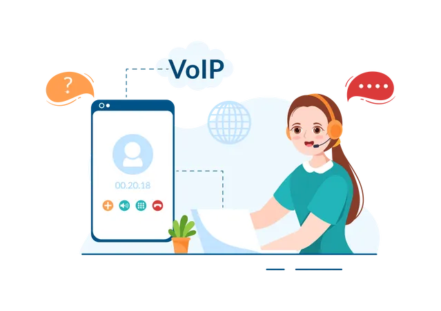 Internet voice call  Illustration