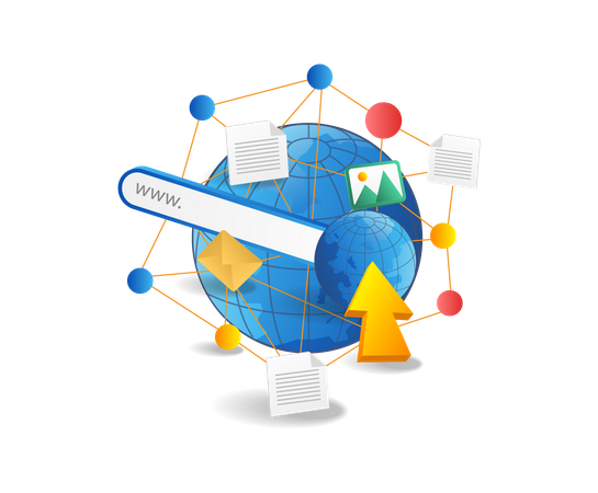 Internet world network  Illustration