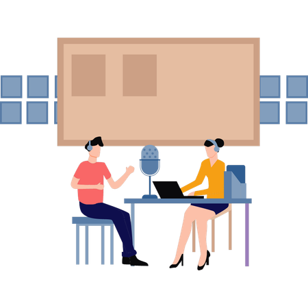 Entretien en podcast  Illustration