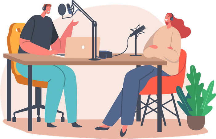 Entretien en podcast  Illustration