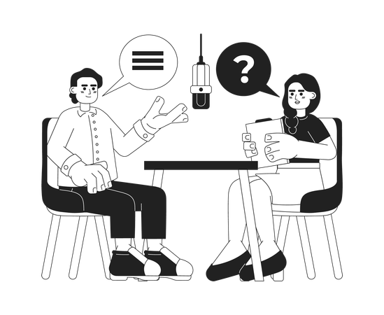 Interview podcast  Illustration