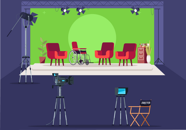 Interview set  Illustration