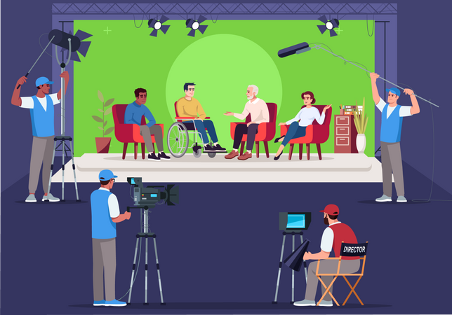 Interview set  Illustration