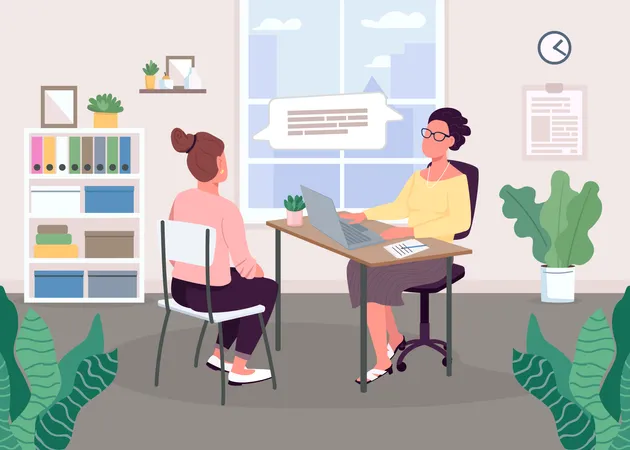 Interviewing session  Illustration