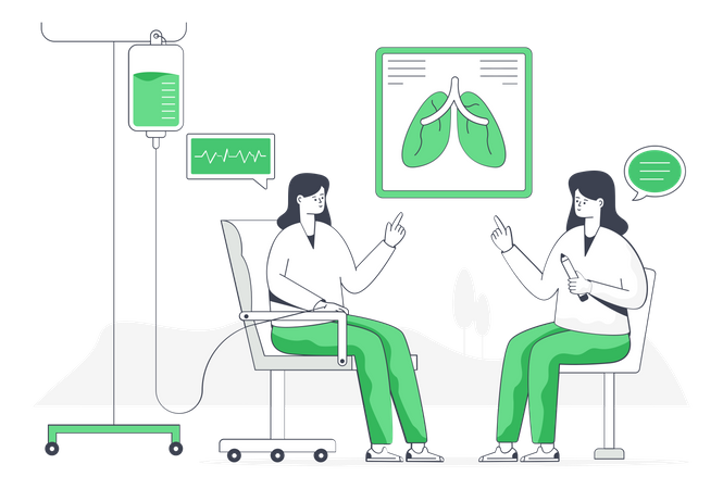 Intravenous Treatment  Illustration