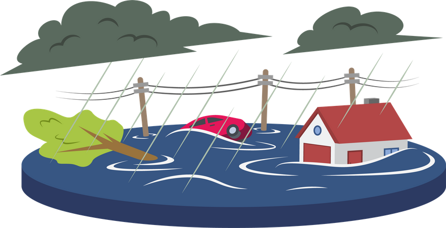 Inundación  Ilustración