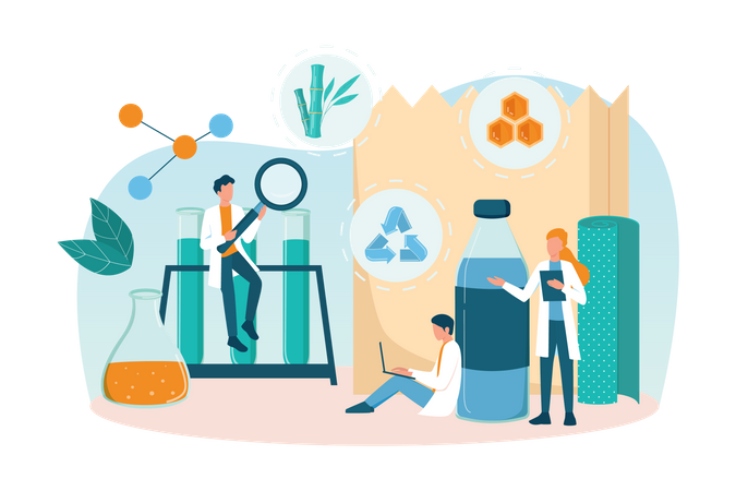 Invention et développement du plastique biodégradable  Illustration