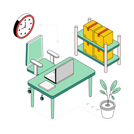 Inventory Office  Illustration