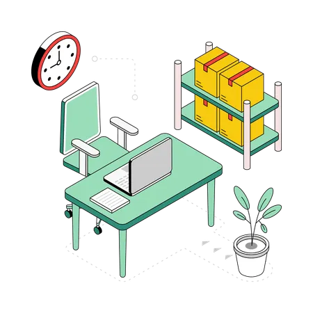 Inventory Office  Illustration
