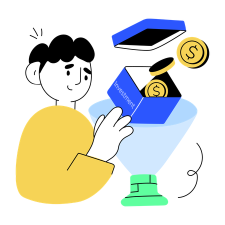Inversión de dinero  Ilustración