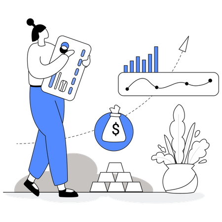 Inversión en banco FD  Ilustración