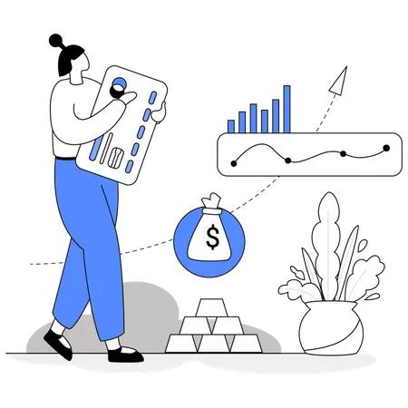 Inversión en banco FD  Ilustración