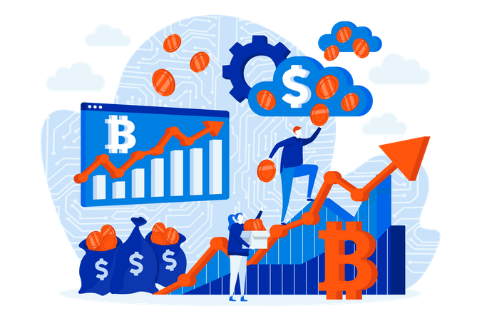Inversión en criptomonedas  Ilustración