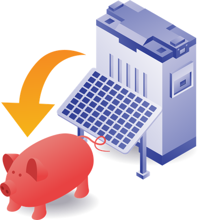 Inversión en paneles solares  Ilustración