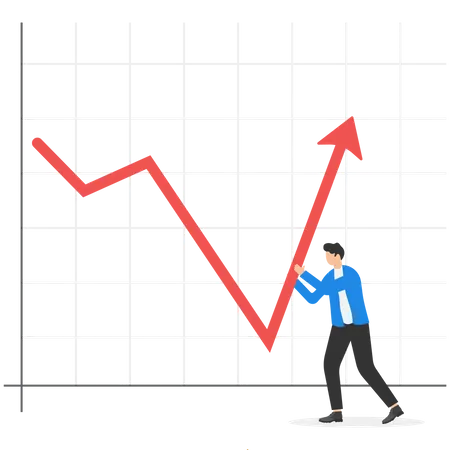 Inversor impulsando ganancias de inversión  Ilustración