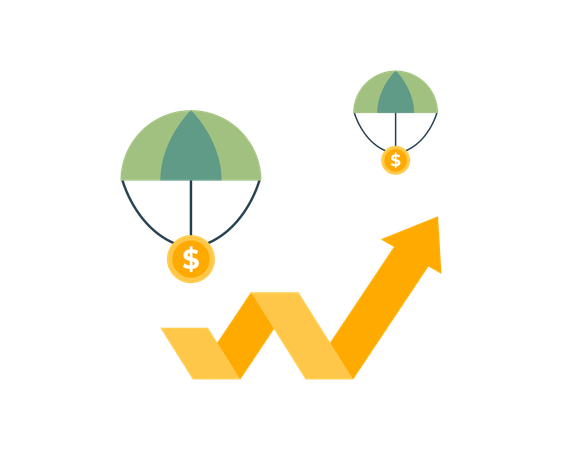 Investidor fazendo investimento  Ilustração