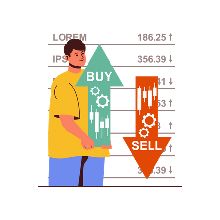 Investidor do mercado de ações  Ilustração