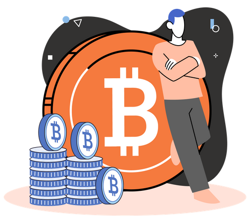 Investidores em bitcoins  Ilustração