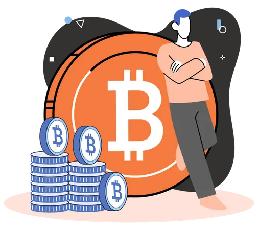 Investidores em bitcoins  Ilustração