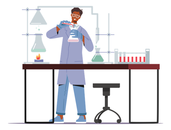 Investigación científica química  Ilustración