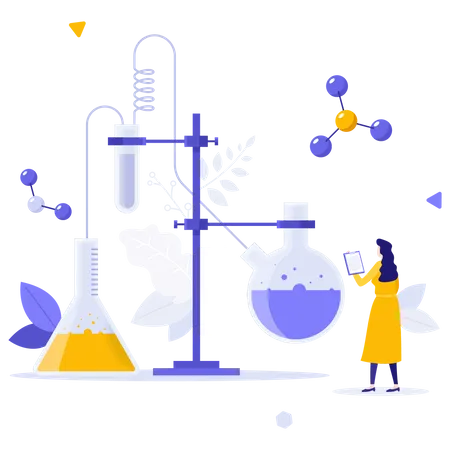 Investigación científica química  Ilustración