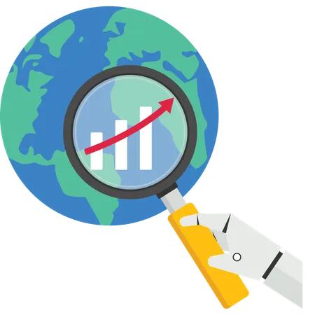 Investigación del crecimiento global  Ilustración