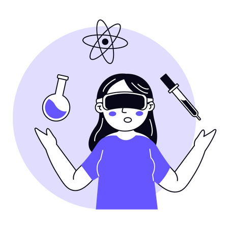 Investigación de laboratorio metaverso  Illustration