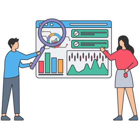 Investigación de mercado o análisis de datos  Ilustración