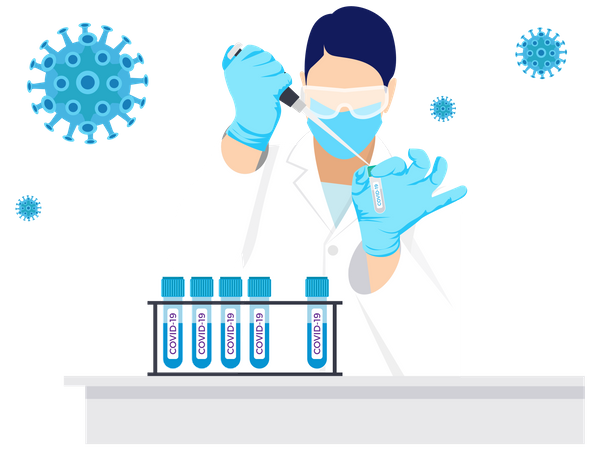 Investigación de vacunas  Ilustración