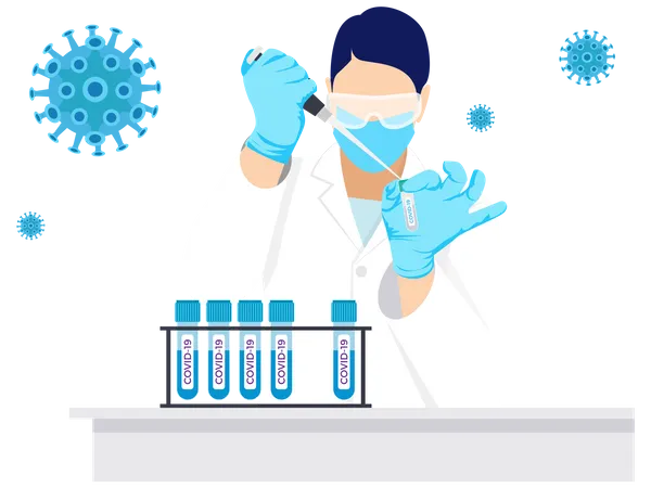 Investigación de vacunas  Ilustración