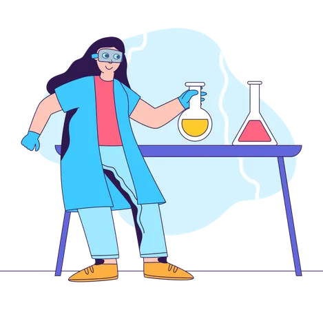 Investigación química  Ilustración