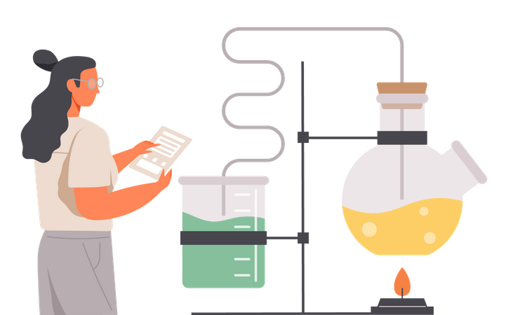 Investigación química  Ilustración