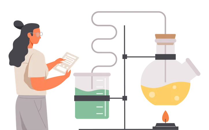 Investigación química  Ilustración