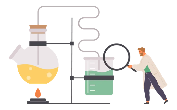 Investigación química  Ilustración